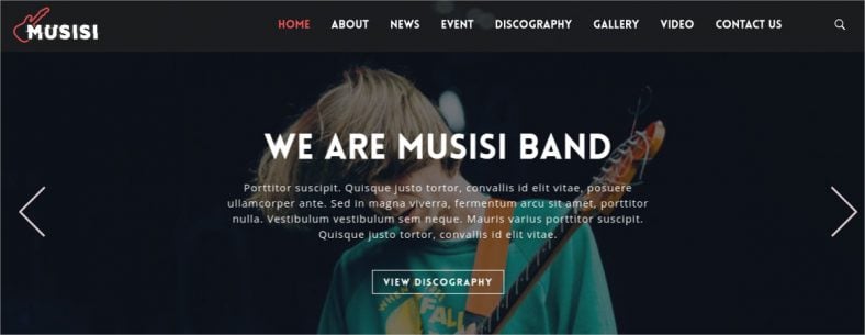 musician band artist wordpress website theme 788x30