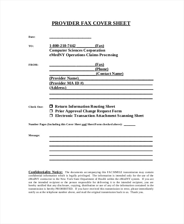 provider-fax-cover-sheet
