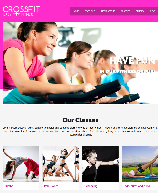 yoga gym wordpress website theme