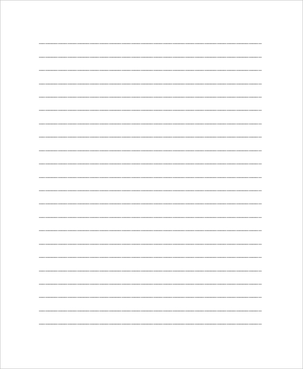 Essay Writing Lined Paper