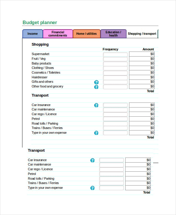 19 Simple Budget Planner Templates Word PDF Excel