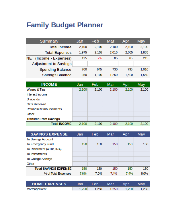 19 simple budget planner templates word pdf excel free premium