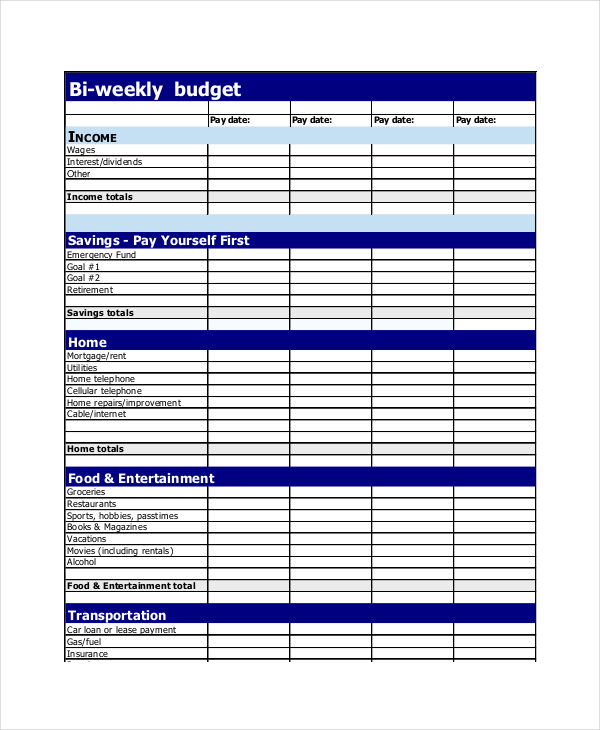 budget planner free