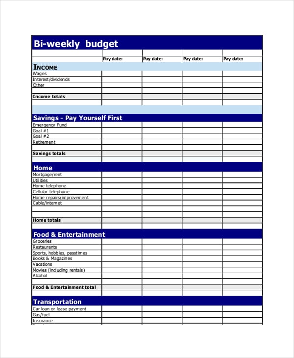 Budget Planner Template Free Word Templates