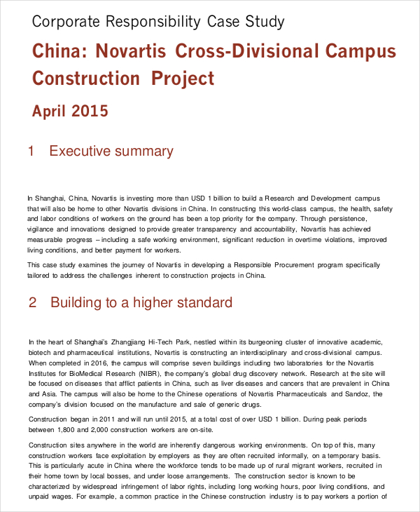 corporate case study example