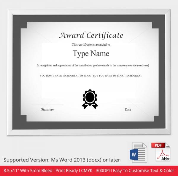 Free Certificate Template - 34+ Free Word, PDF Documents Download