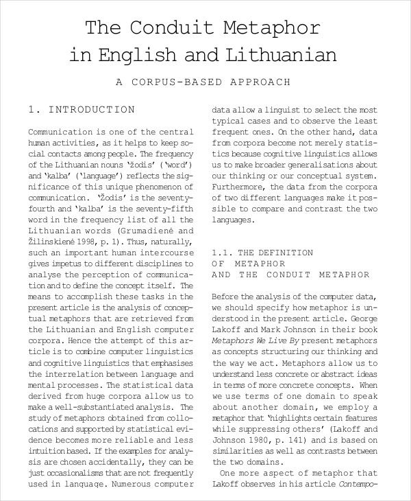 9+ Metaphor Examples