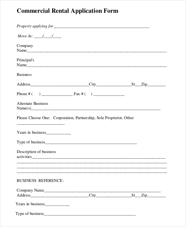 Rental Application Templates 14  Free Word PDF Documents download
