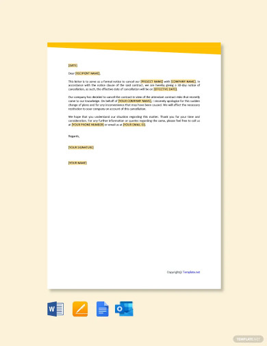 30+ Cancellation Letter Templates - PDF, DOC | Free & Premium Templates