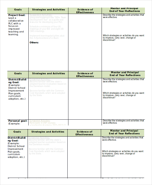 leadership action plan template