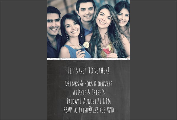 get together party invitation template to print