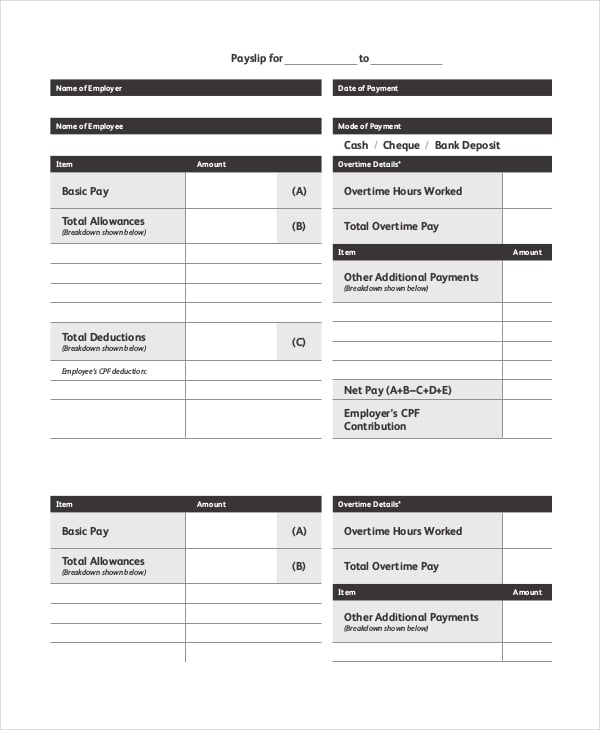 Slip Template - 8+ Free Word, PDF Documents Download ...