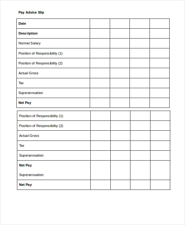 Slip Template 8+ Free Word, PDF Documents Download