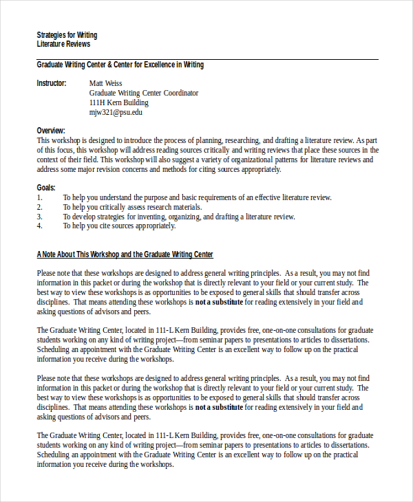 80 Literature Review Example page 2 - Free to Edit, Download