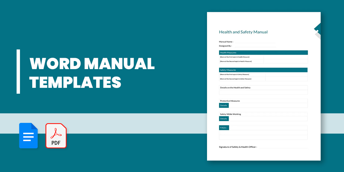 user manual template