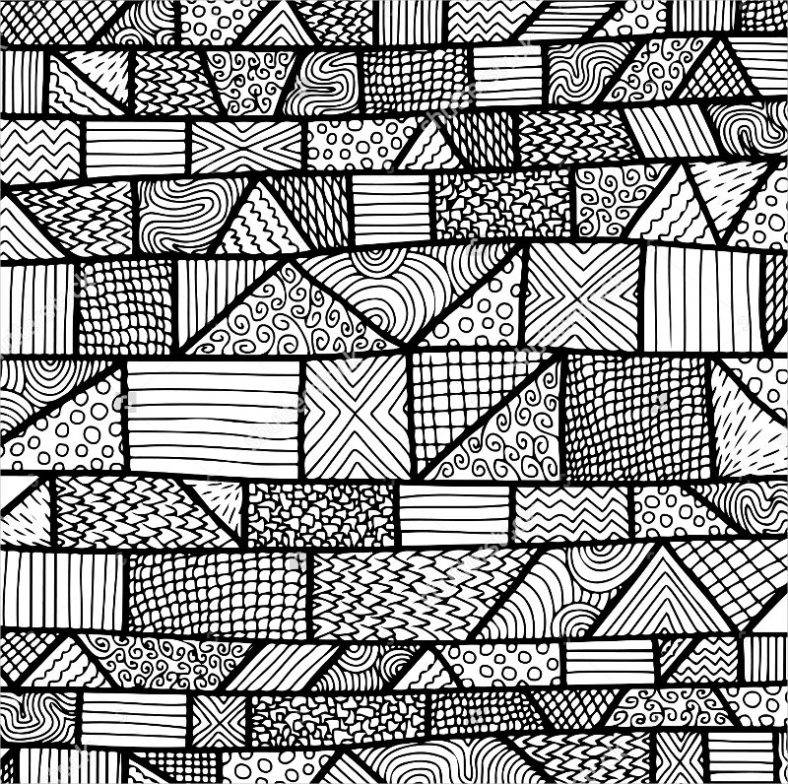 24 Zentangle Patterns PSD AI EPS