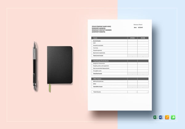 editable balance sheet template