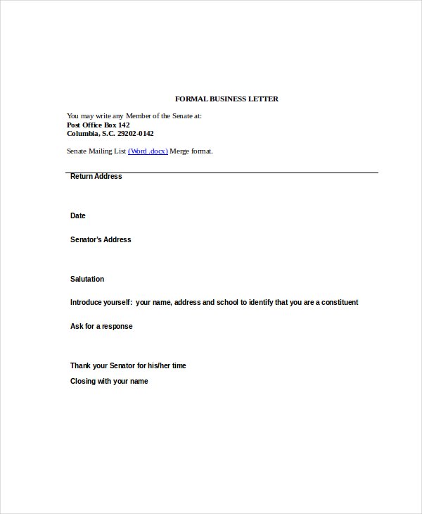 Business Letter Format - 17+ Word, Pdf Documents Download 