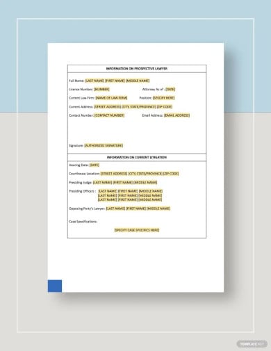 free checklist questionnaire for hiring a lawyer template
