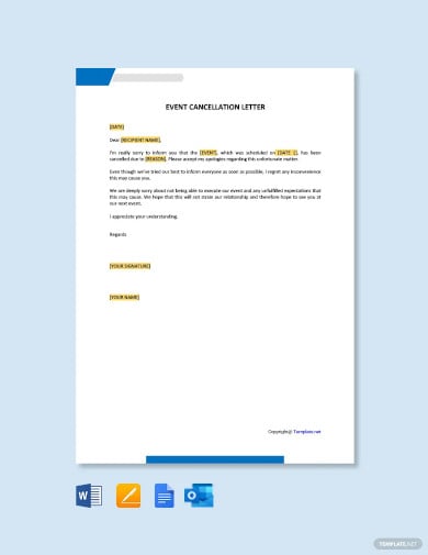 free event cancellation letter template