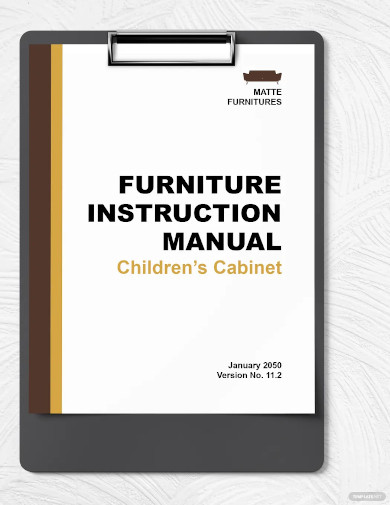 furniture instruction manual template