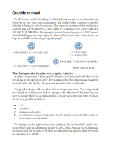 handbook graphic manual template