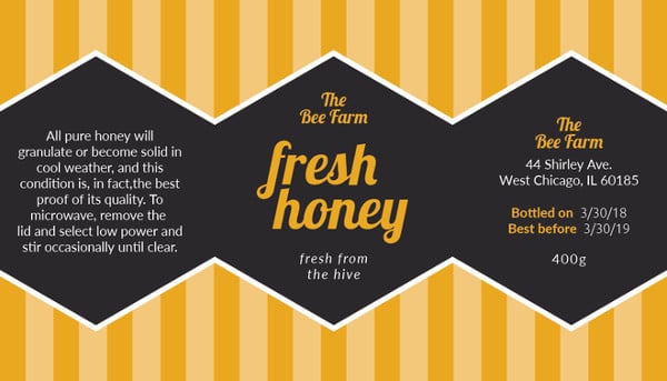 honey jar label template