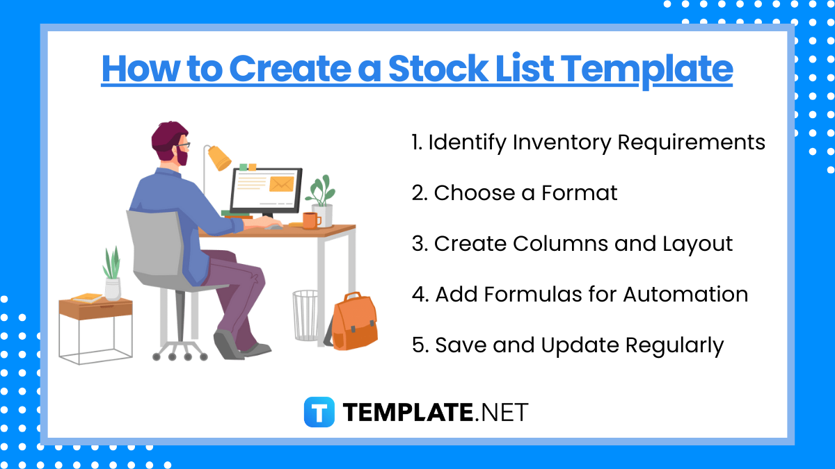 how to create a stock list template