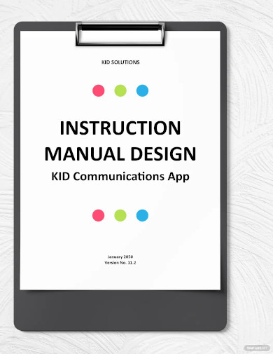 instruction manual design template