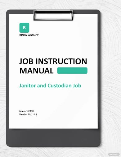 job instruction manual template