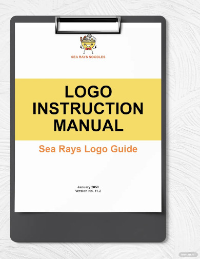 logo instruction manual template