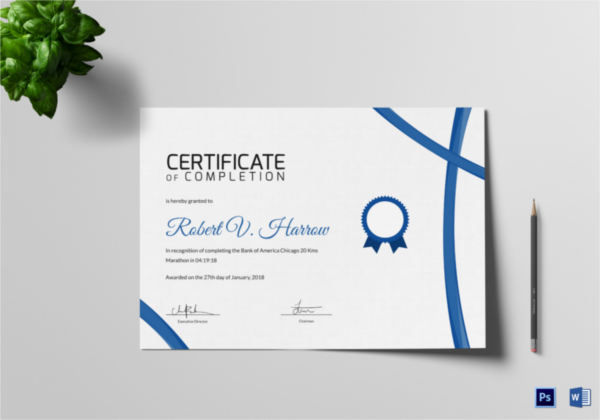 marathon completion certificate template