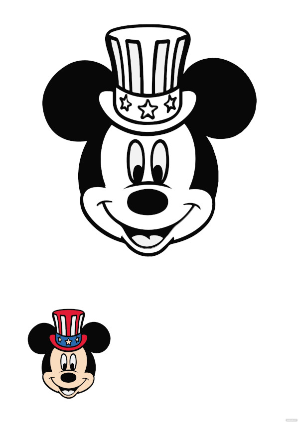 mickey 4th of july coloring page