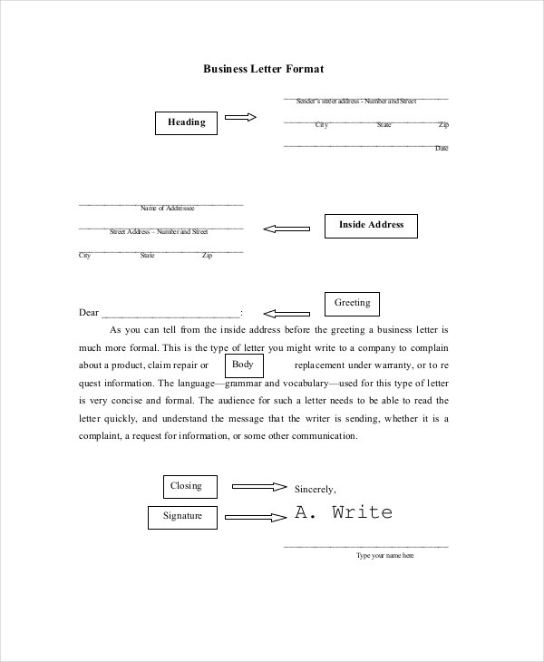 Business Letter Format  17+ Word, PDF Documents Download