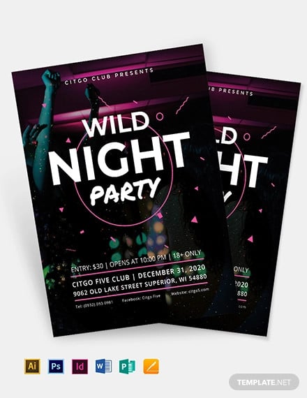 nightclub party flyer template