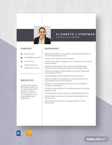 perfect-electrical-site-engineer-resume-template