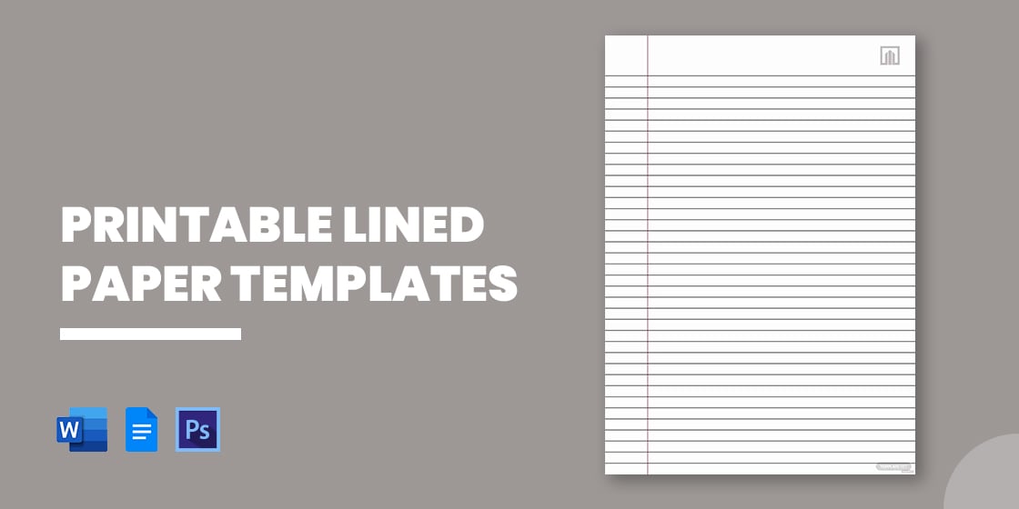 Printable Lined Paper - JPG and PDF Templates - Inspiration Hut