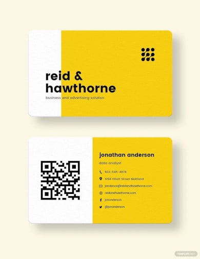 qr code business card template