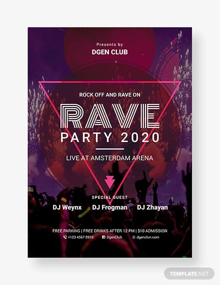 rave flyer template