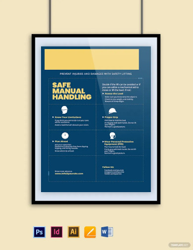 safe manual handling poster template