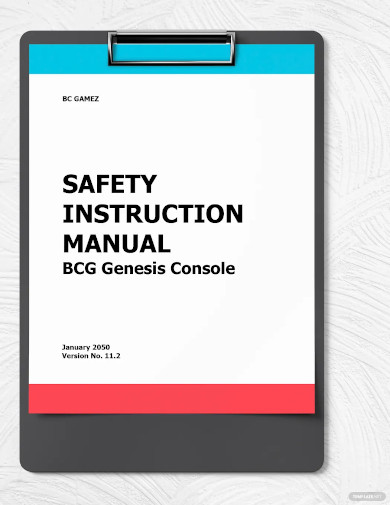 safety instruction manual template