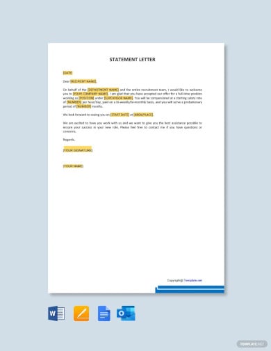 statement letter template