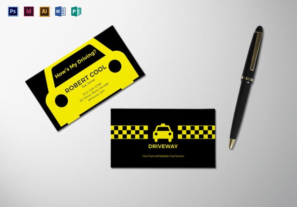 taxi business card template
