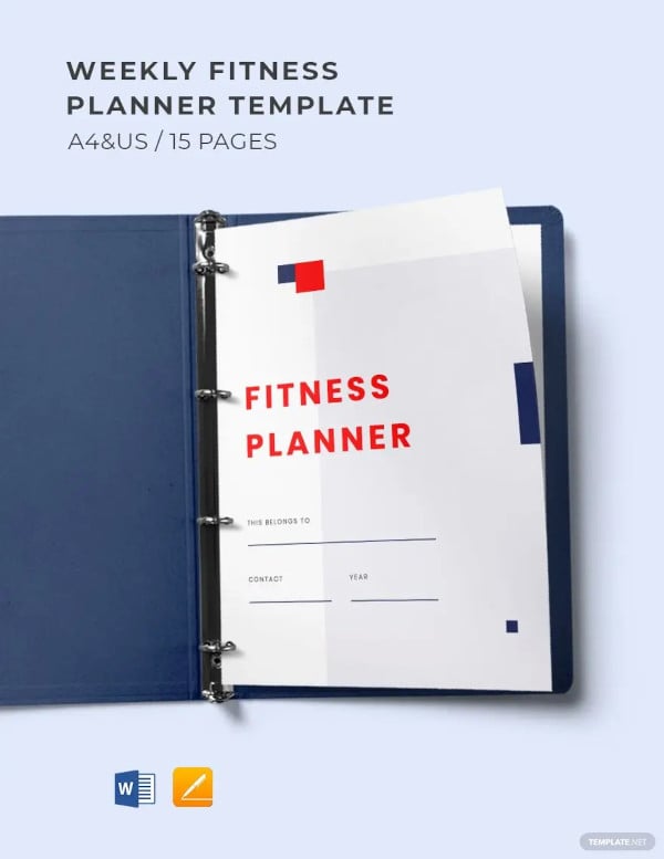 weekly fitness planner template