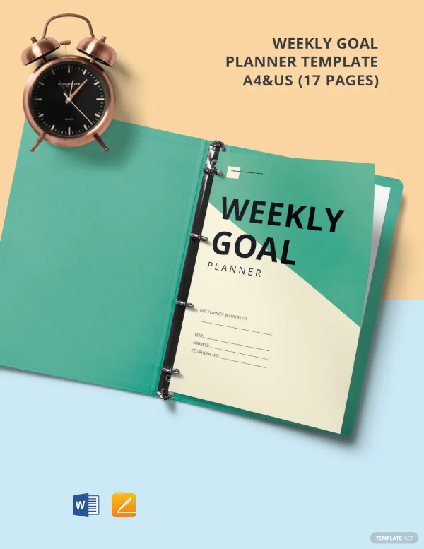 weekly goal planner template