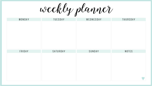 weekly planner template 12 free pdf word documents