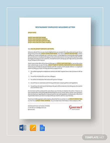 Welcome Letter New Employee from images.template.net
