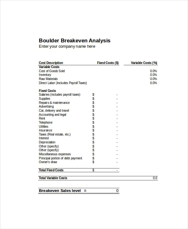 Break Even Point Excel Template from images.template.net