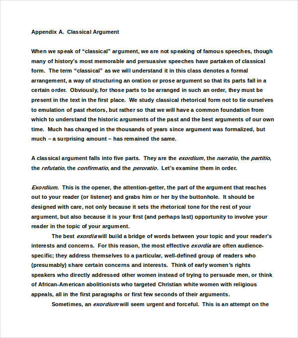 8+ Argumentative Essay Examples