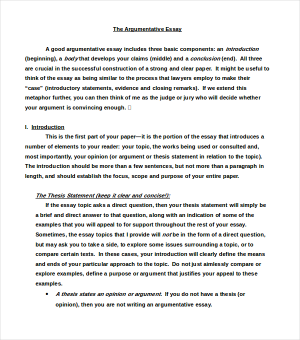 formal argumentative essay example